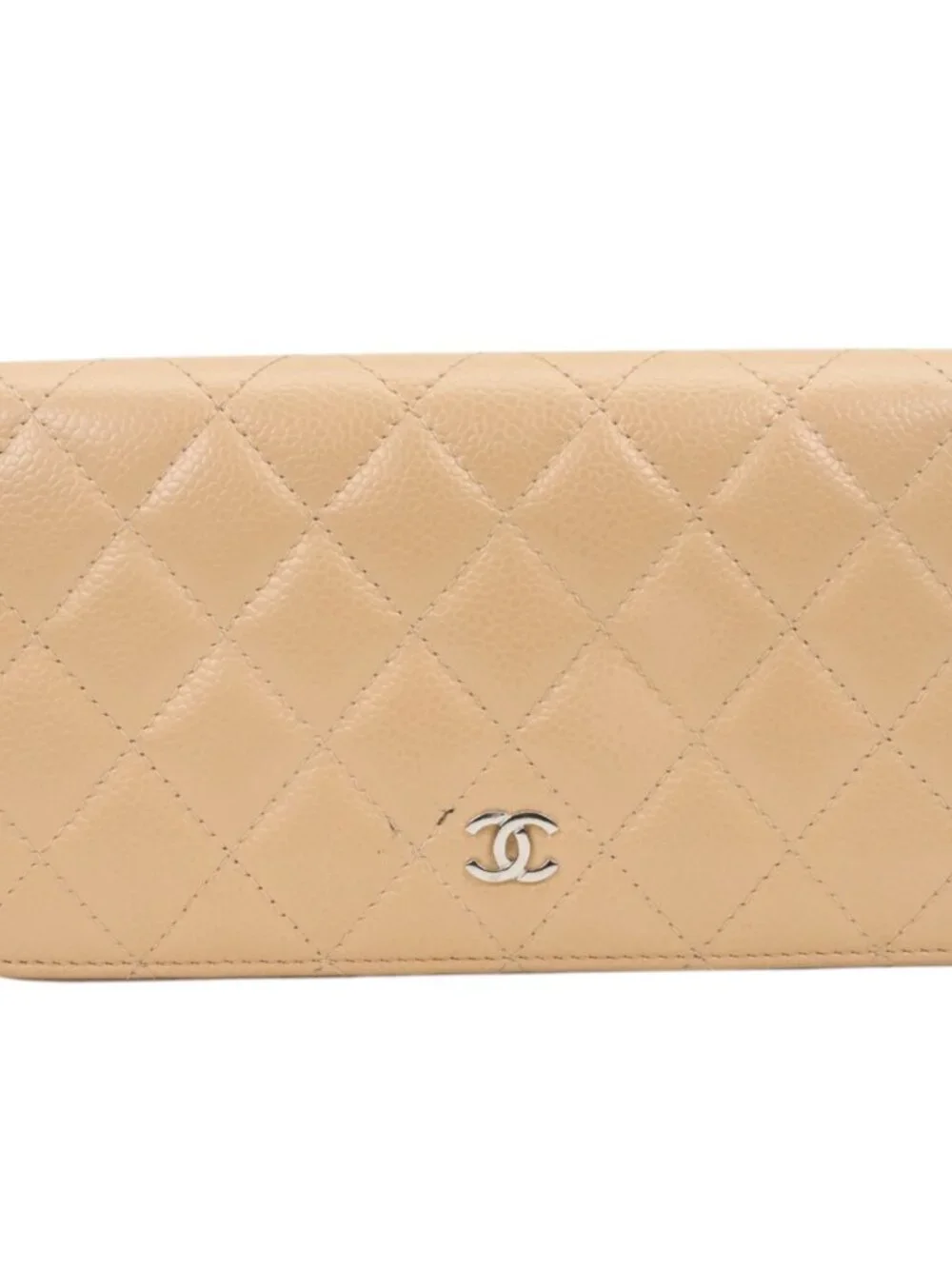 Chanel Quilted Caviar Leather Zip Wallet